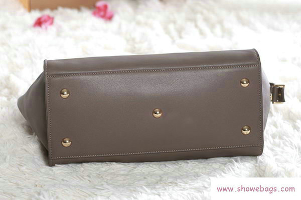 YSL cabas chyc bag original leather 5086 dark khaki - Click Image to Close